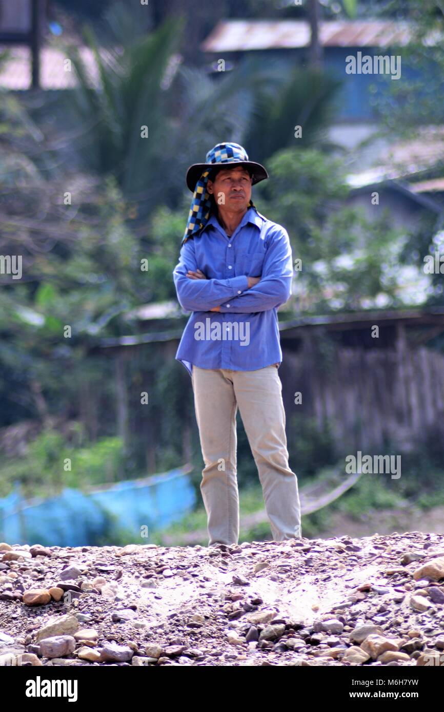 Portraits de personnes originaires du Laos Banque D'Images