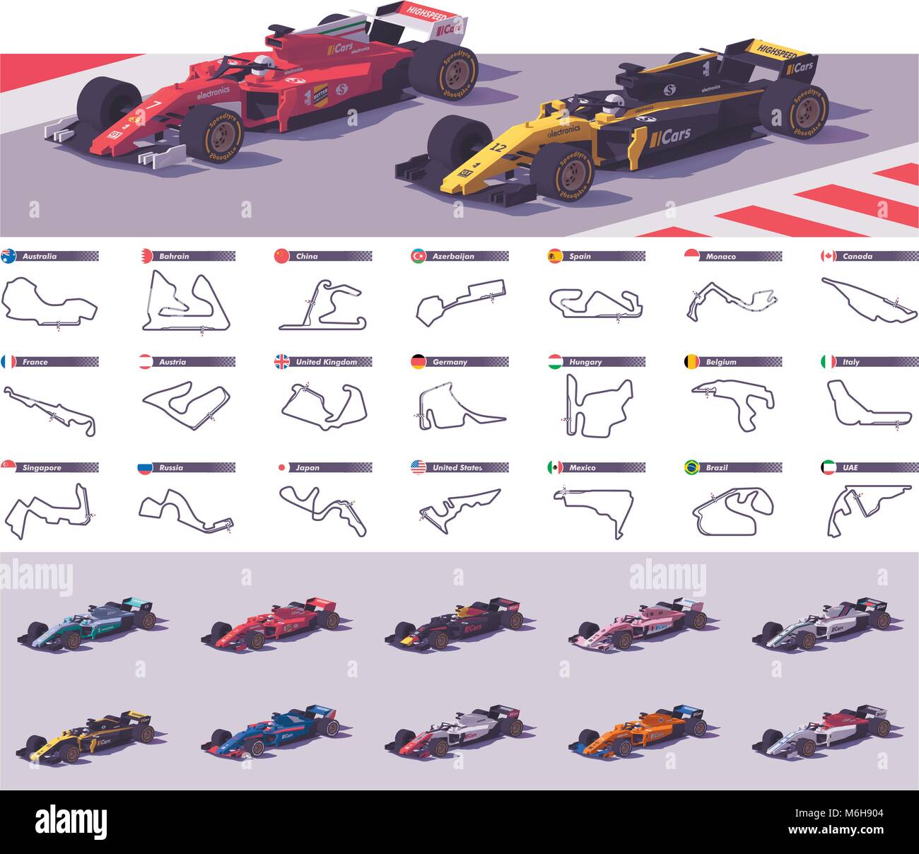 Les courses de voitures et de vecteur Illustration de Vecteur