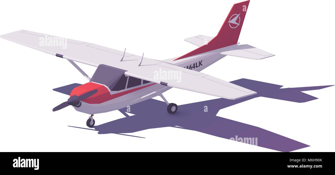 Vector poly faible petit avion Illustration de Vecteur