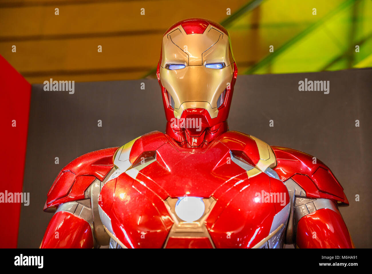 Tokyo, Japon - 20 Avril 2017 : portrait de l'homme de fer de Marvel caractères statue, à l'Exhibition à Mori Tower, complexe de Roppongi Hills, Minato Tokyo, pour libérer de l'âge des héros. Banque D'Images