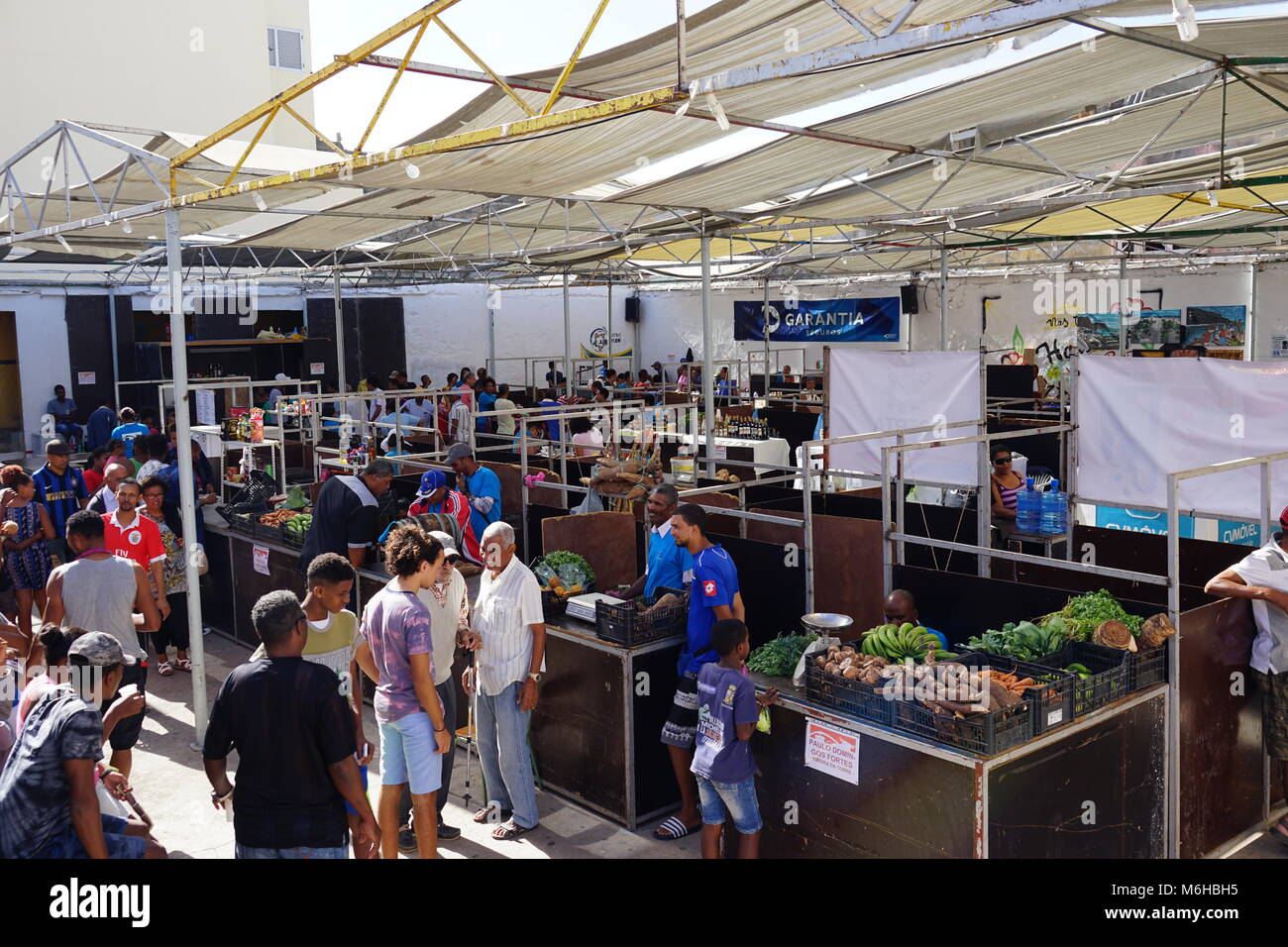 Exposition de produits spécifiques à la région, Ponta do Sol, Santo Antao, Cap Vert Banque D'Images