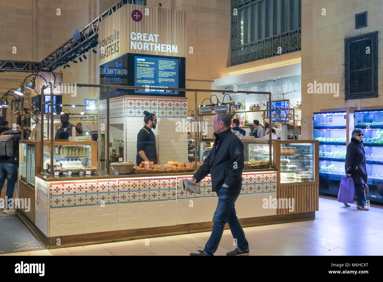 La Great Northern Food Hall, Vanderbilt Hall à Grand Central Terminal, NEW YORK, USA Banque D'Images