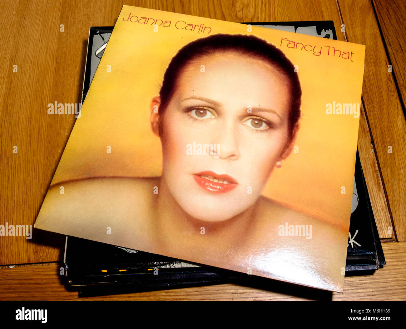 Vieilles Pochettes de disques, les disques vinyles des années 70 Melanie Harrold, ake Joanna Carlin, plaqués que Banque D'Images