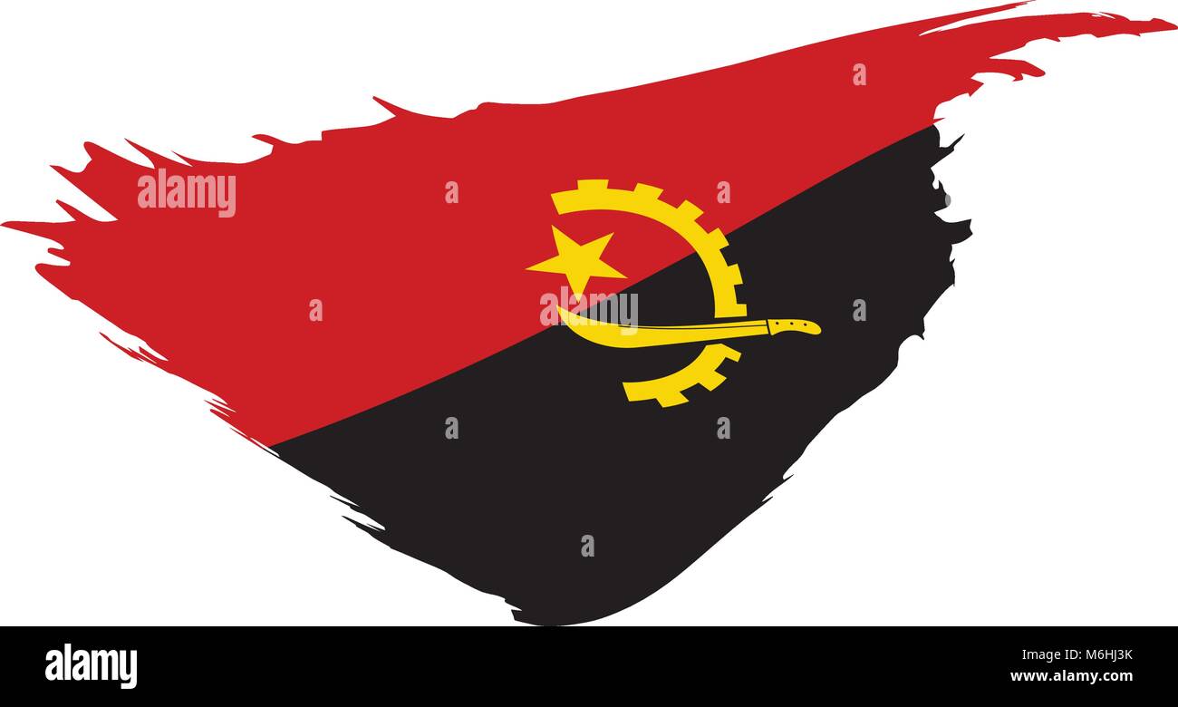 Drapeau de l'Angola, vector illustration Illustration de Vecteur