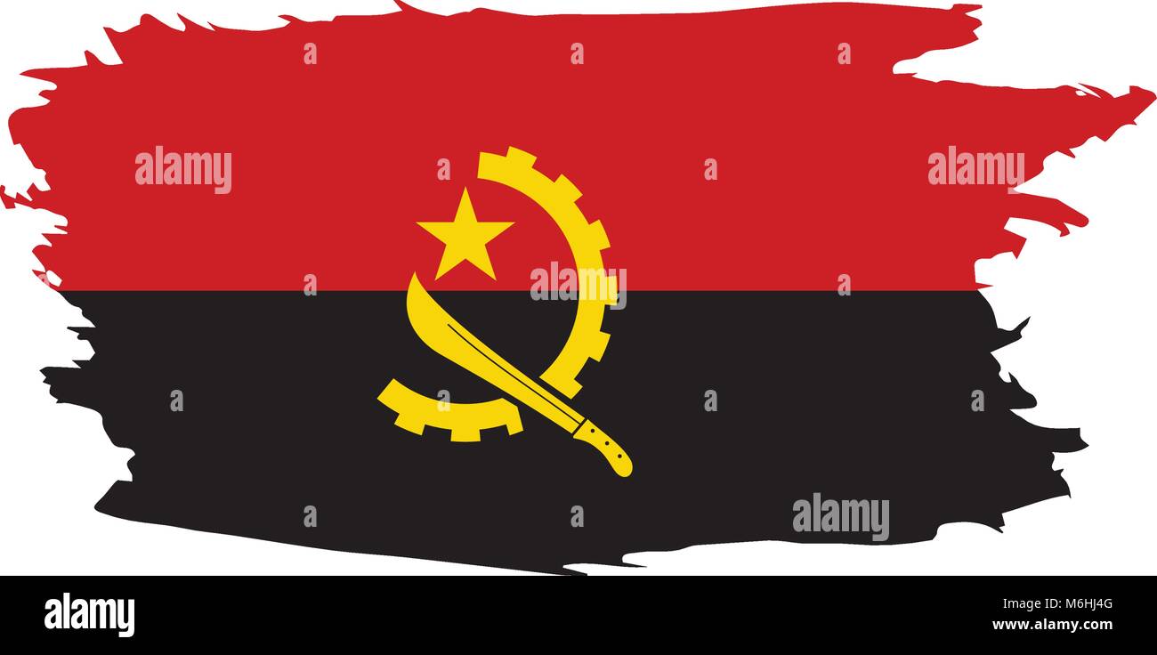 Drapeau de l'Angola, vector illustration Illustration de Vecteur