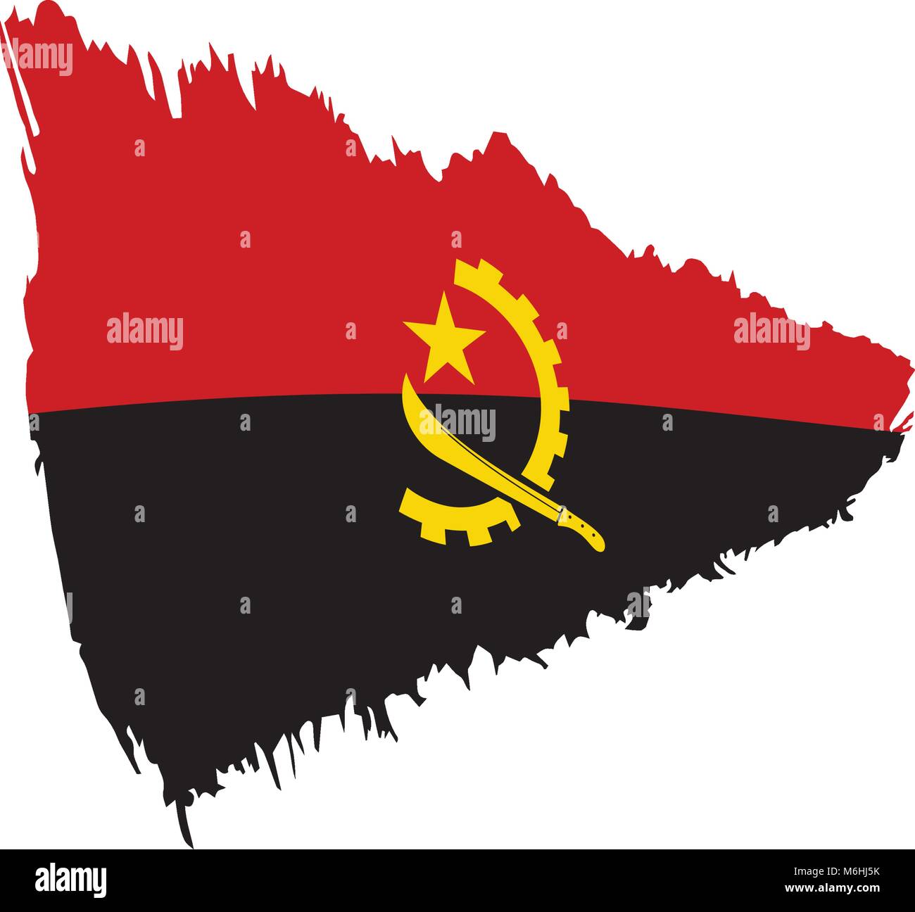 Drapeau de l'Angola, vector illustration Illustration de Vecteur