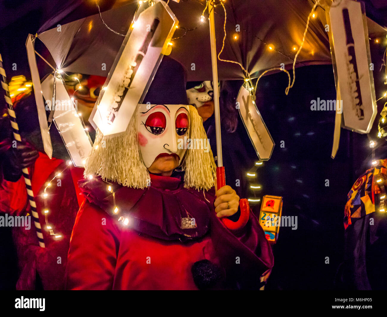 Morgestraich, carnival procession de nuit, Carnaval, Carnaval de Bâle, Bâle, dans le canton de Bâle, Suisse, Europe Banque D'Images