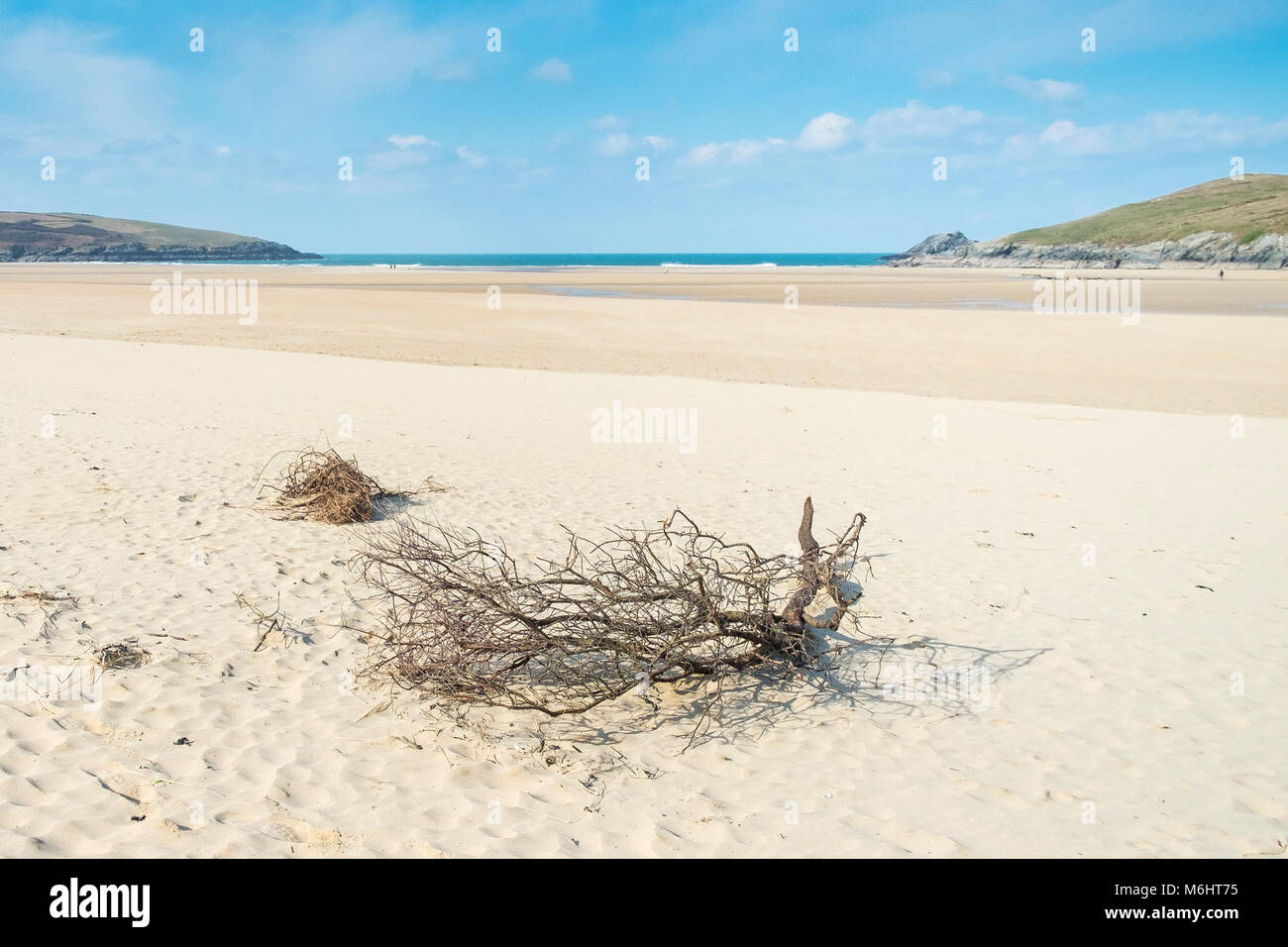 La plage de Crantock primé à Newquay Cornwall. Banque D'Images
