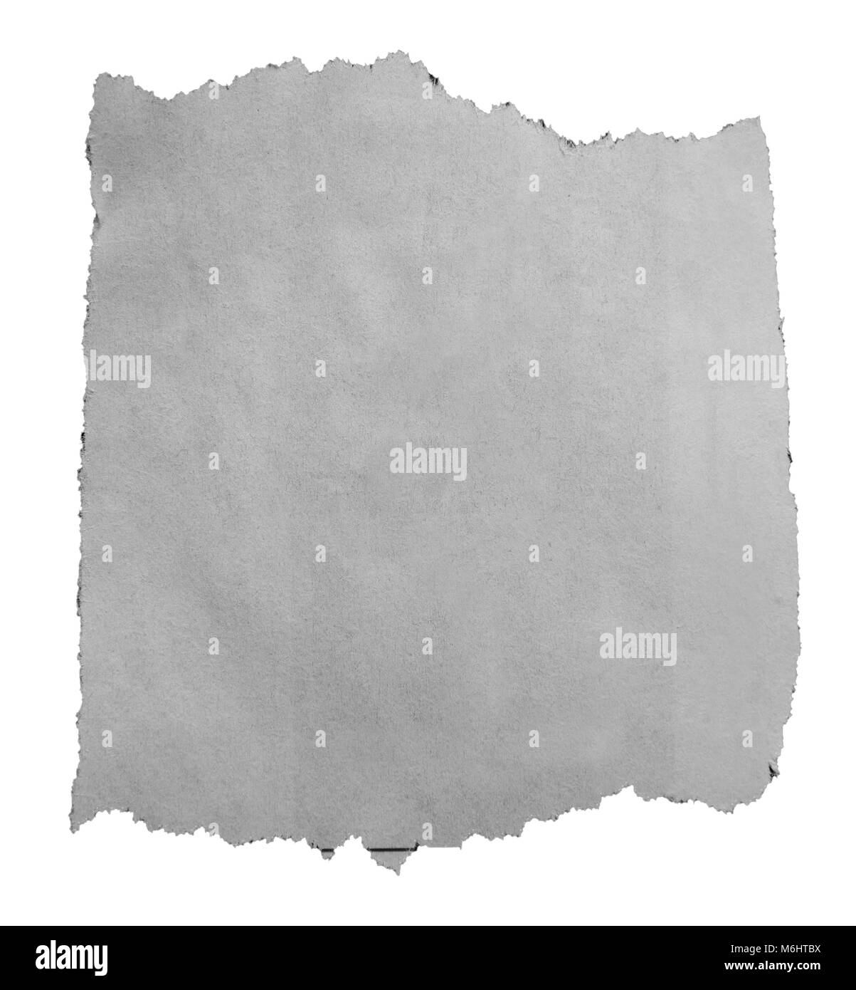 Morceau de papier déchiré sur fond uni Banque D'Images