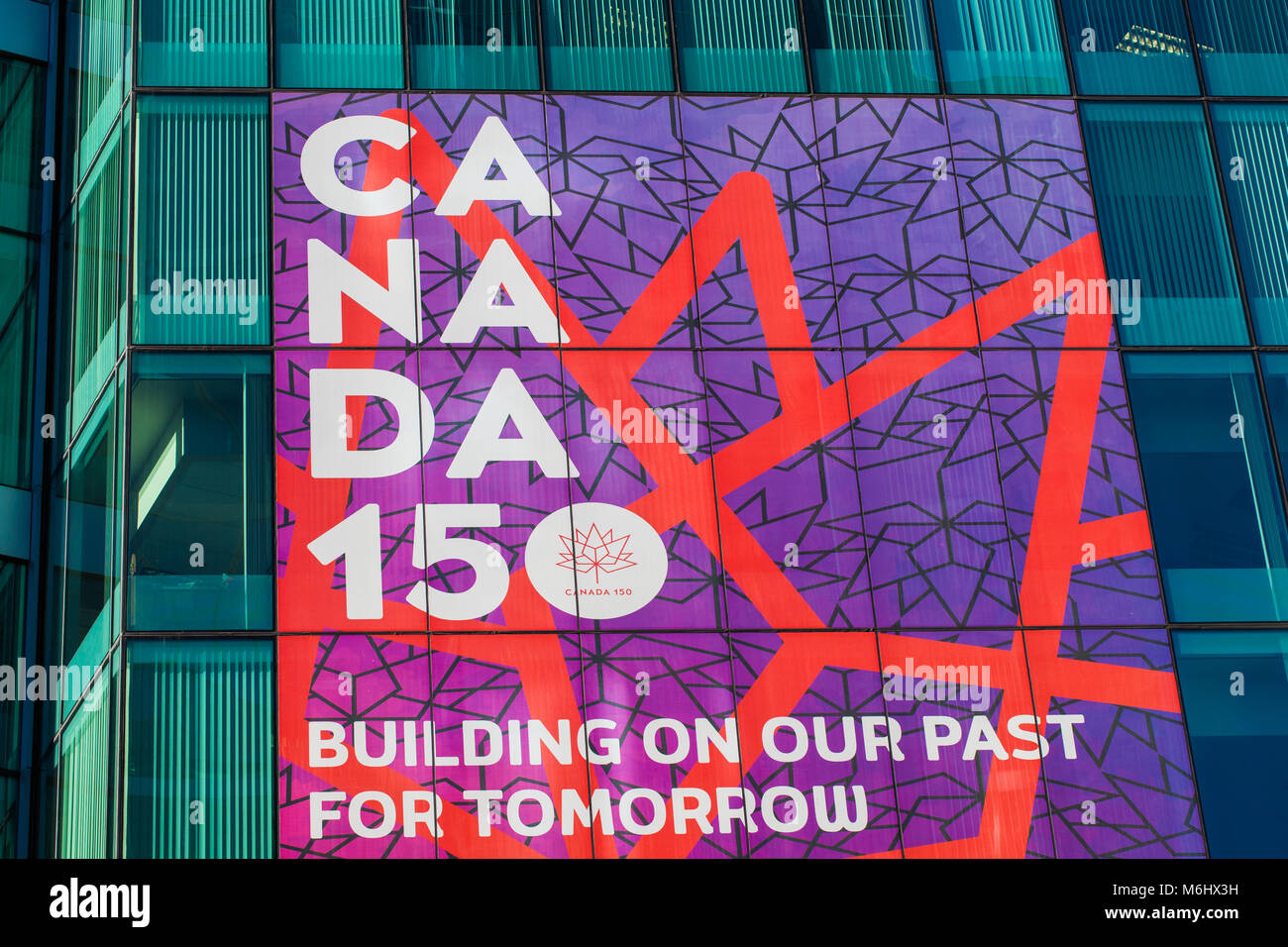 Grand panneau pour célébrer le 150e anniversaire du Canada, 1867 - 2017 Banque D'Images