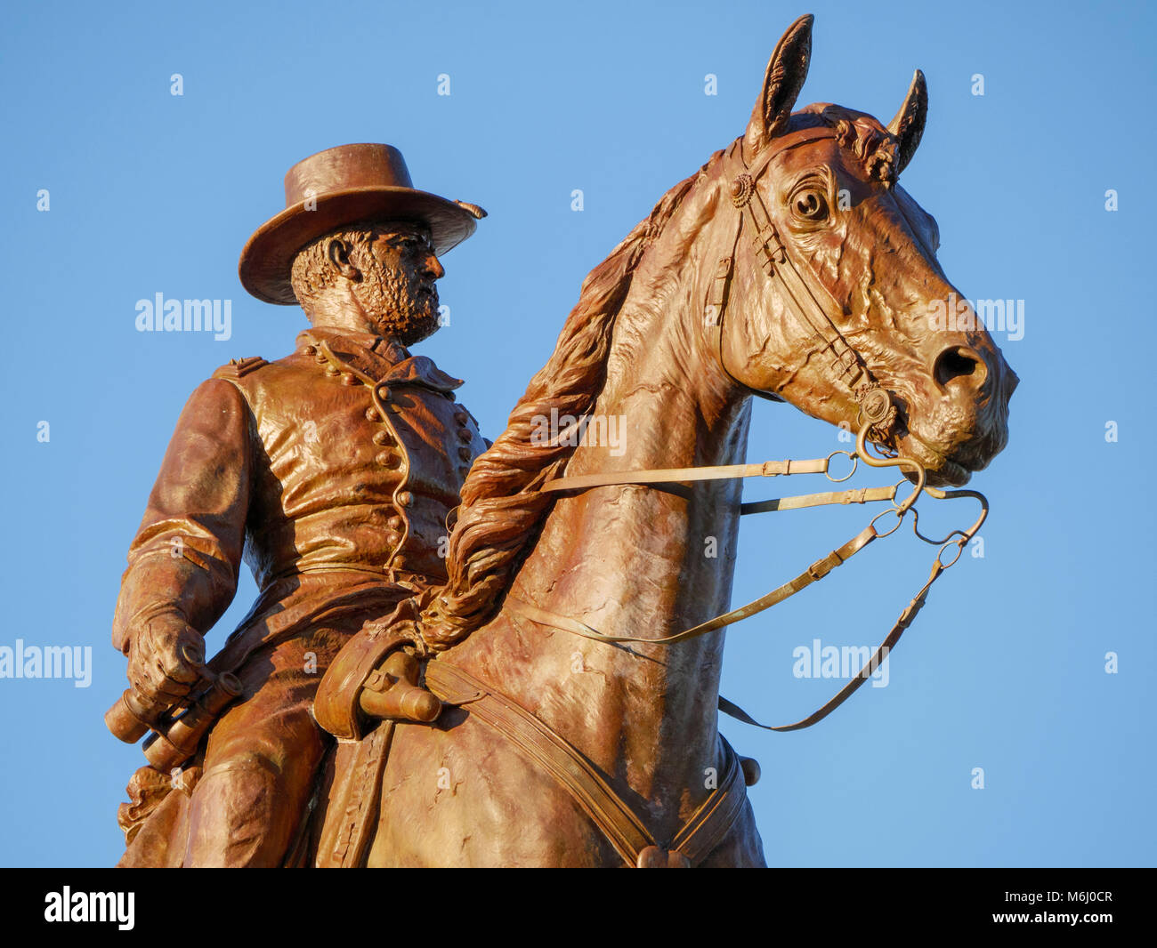 Statue d'Ulysse s'accorder. Lincoln Park, Chicago, Illinois. Banque D'Images