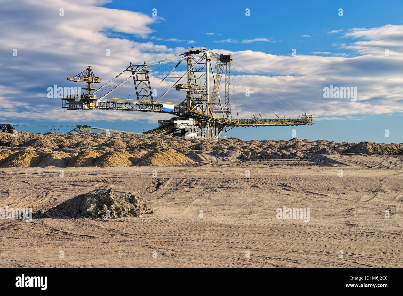 Dans l'épandeur Welzow à ciel ouvert dans le Brandebourg Banque D'Images