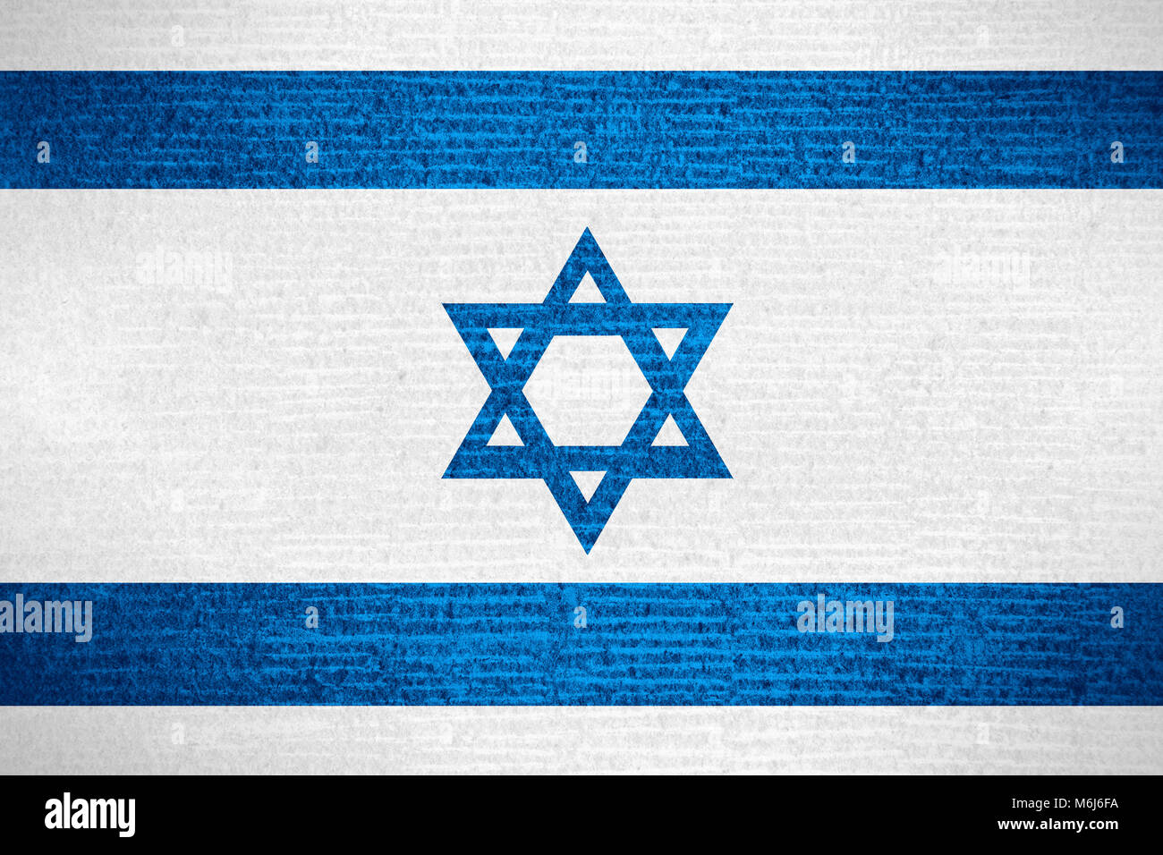 Drapeau d'Israël ou bannière israélienne sur la texture modèle de ligne Banque D'Images