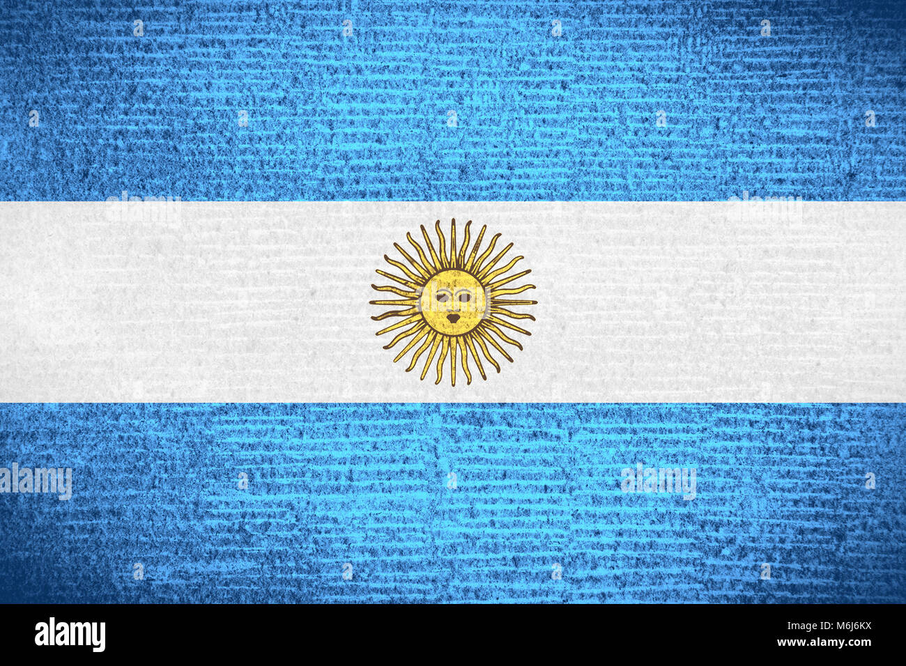 Drapeau de l'Argentine ou bannière argentine sur la texture modèle de ligne Banque D'Images