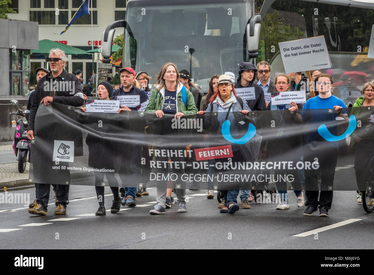 Manifestation contre l'intrusion dans la vie privée Septembre 2017 Berlin, Allemagne Banque D'Images
