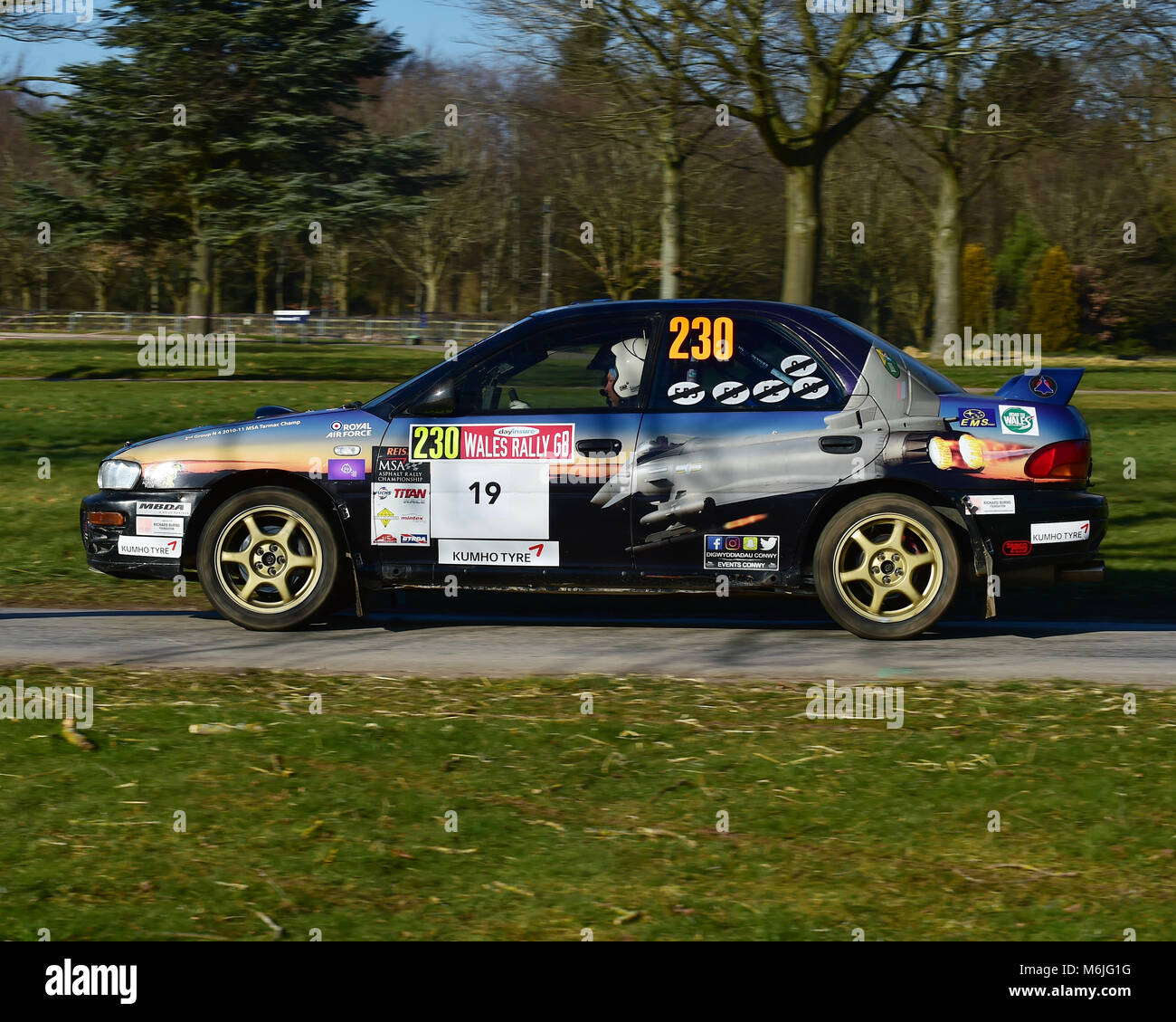 Chris Daykin, Subaru Impreza groupe N, la Race Retro Rally, stade, Dimanche 25 Février, 2018, rétro, nostalgie, sport, voitures, véhicules, course, classe Banque D'Images