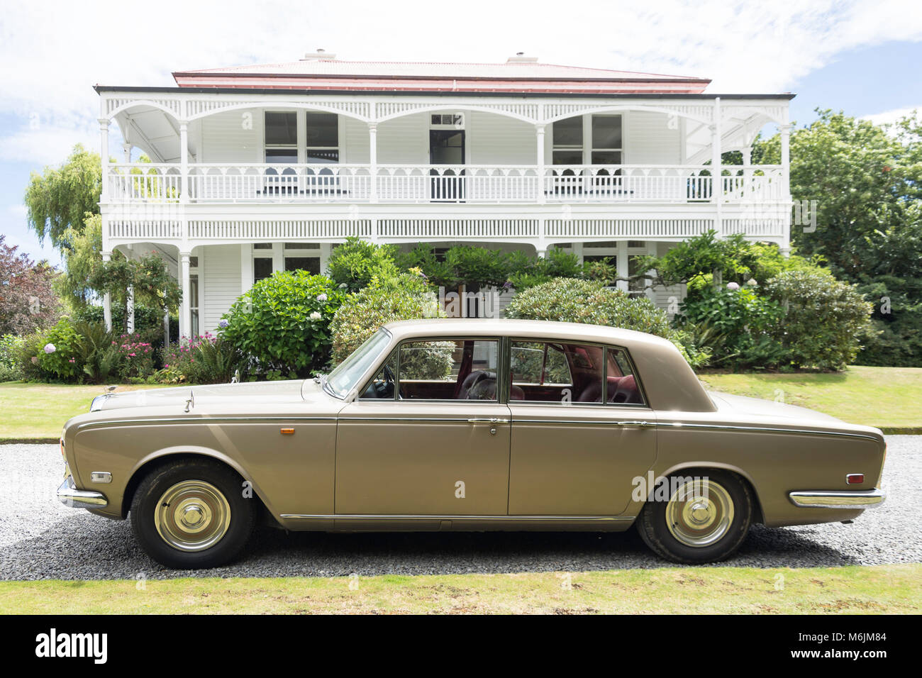 1971 Bentley Soudan, Homesdale, maison, Rakaia Canterbury, Nouvelle-Zélande Banque D'Images