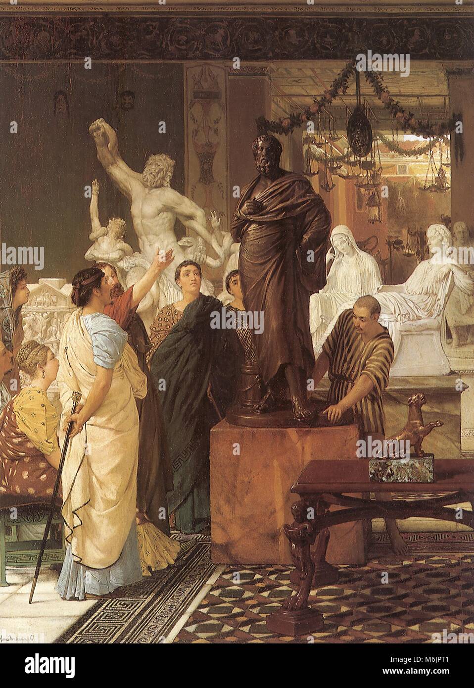 Galerie de sculpture romaine, Alma-Tadema, Sir Lawrence, 1867. Banque D'Images