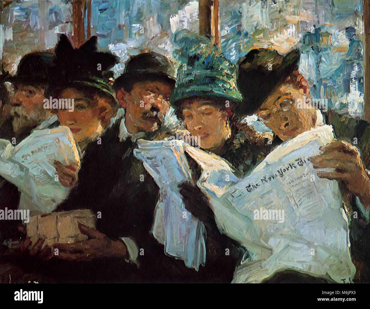 Morning News, Mora, Francis Luis, 1912. Banque D'Images