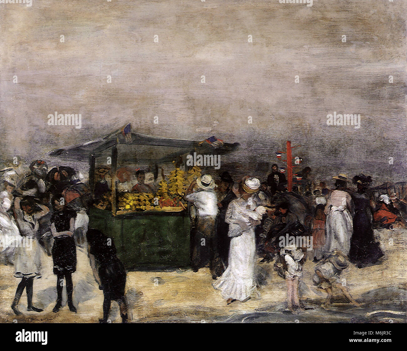 Stand de fruits, Coney Island, Glackens, William J., 1898. Banque D'Images