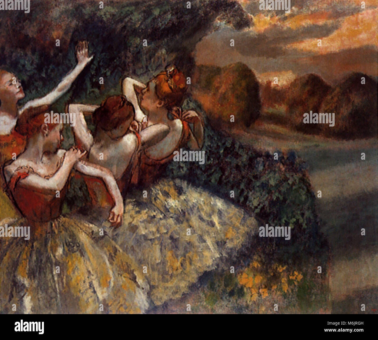 Quatre danseurs, Degas, Edgar, 1899. Banque D'Images