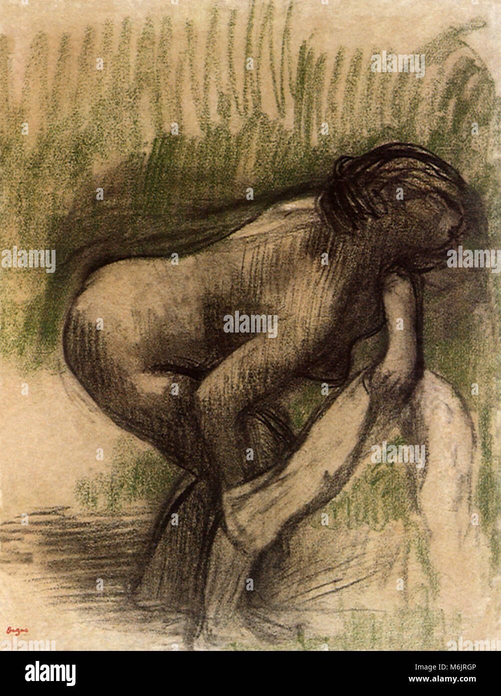 Femme après son bain, Degas, Edgar, 1903. Banque D'Images