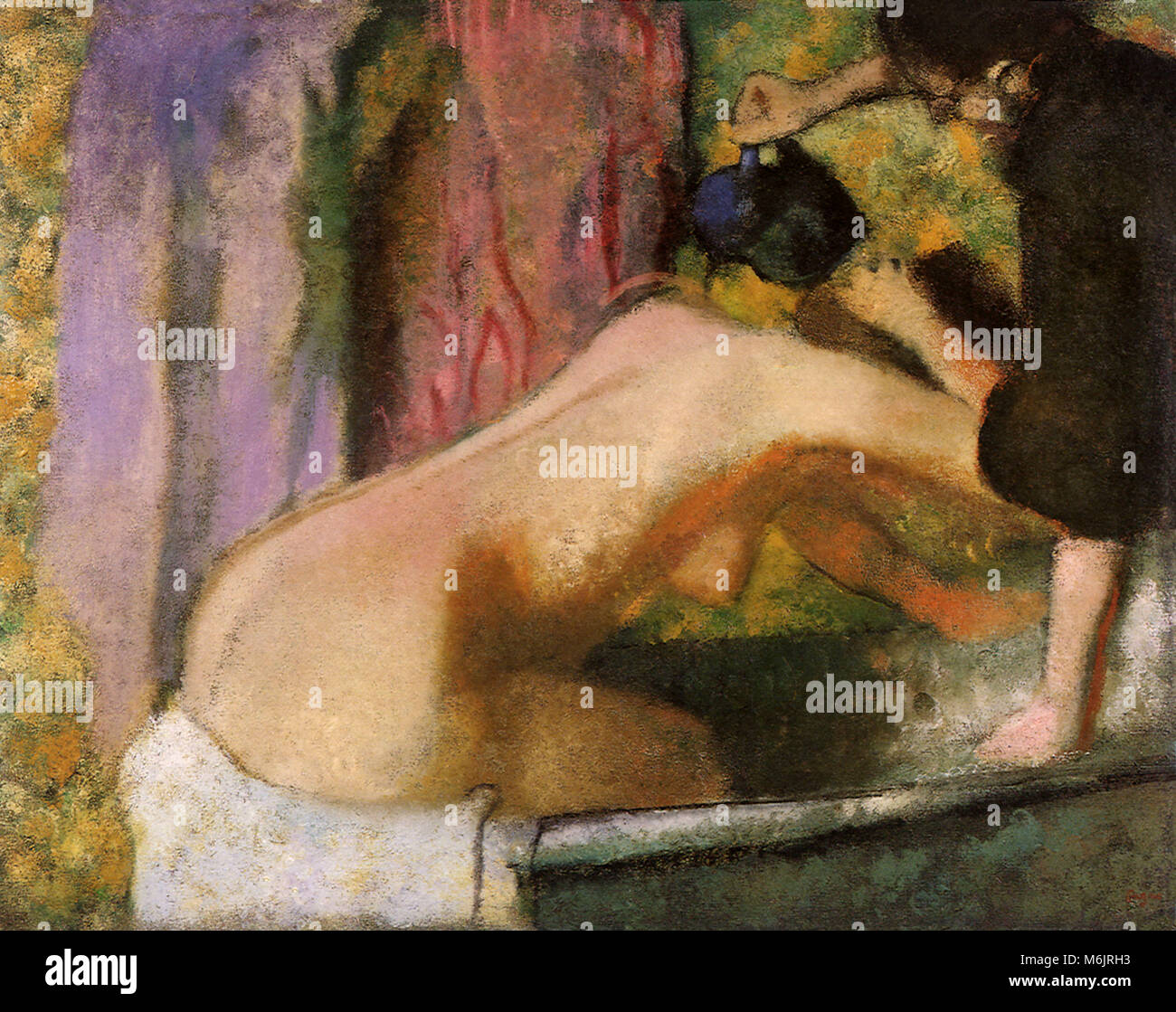 Femme à sa baignoire, Degas, Edgar, 1895. Banque D'Images