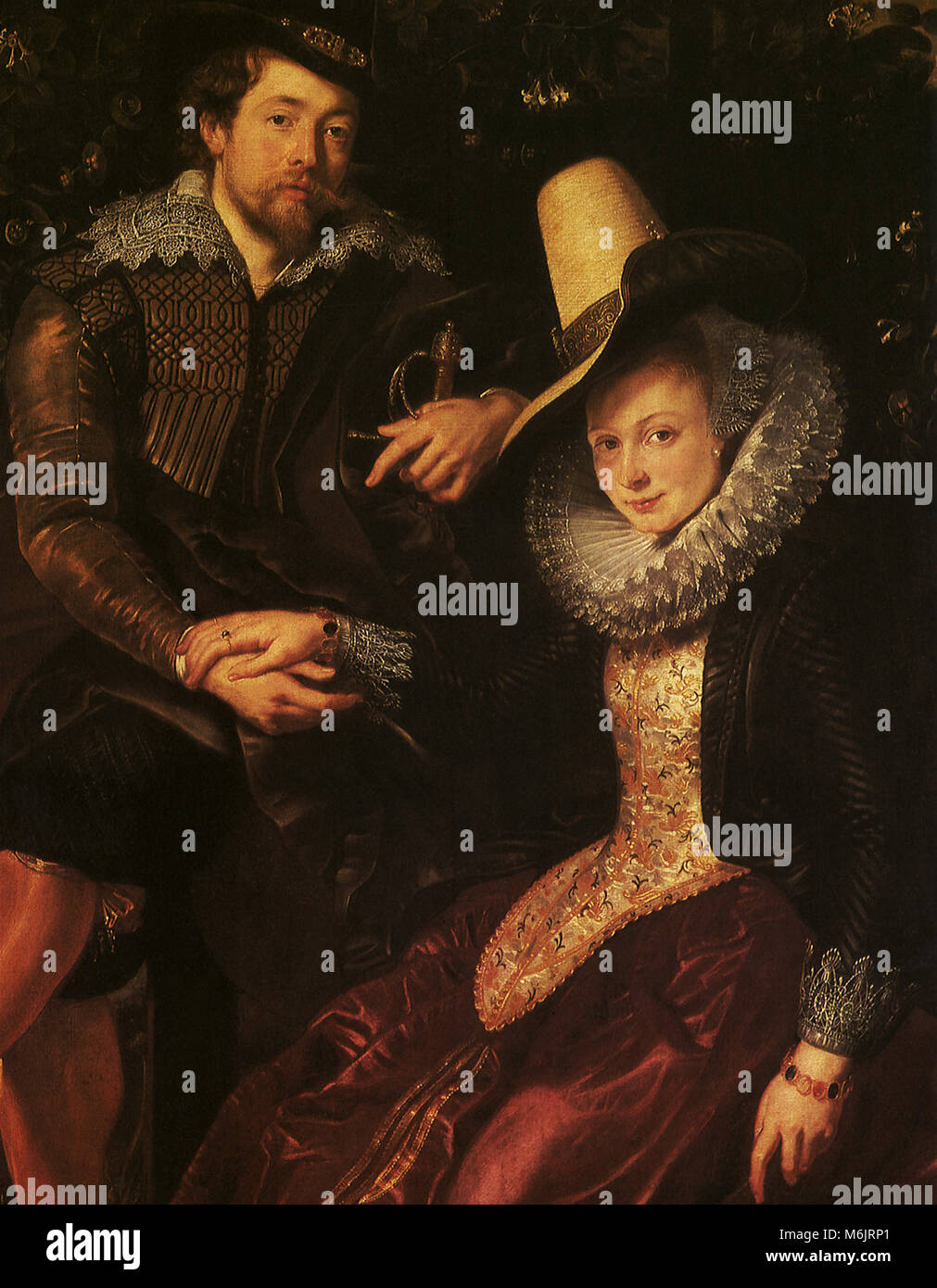 Autoportrait avec la femme de l'artiste, Isabelle Brandt, Rubens, Peter Paul, 1610. Banque D'Images