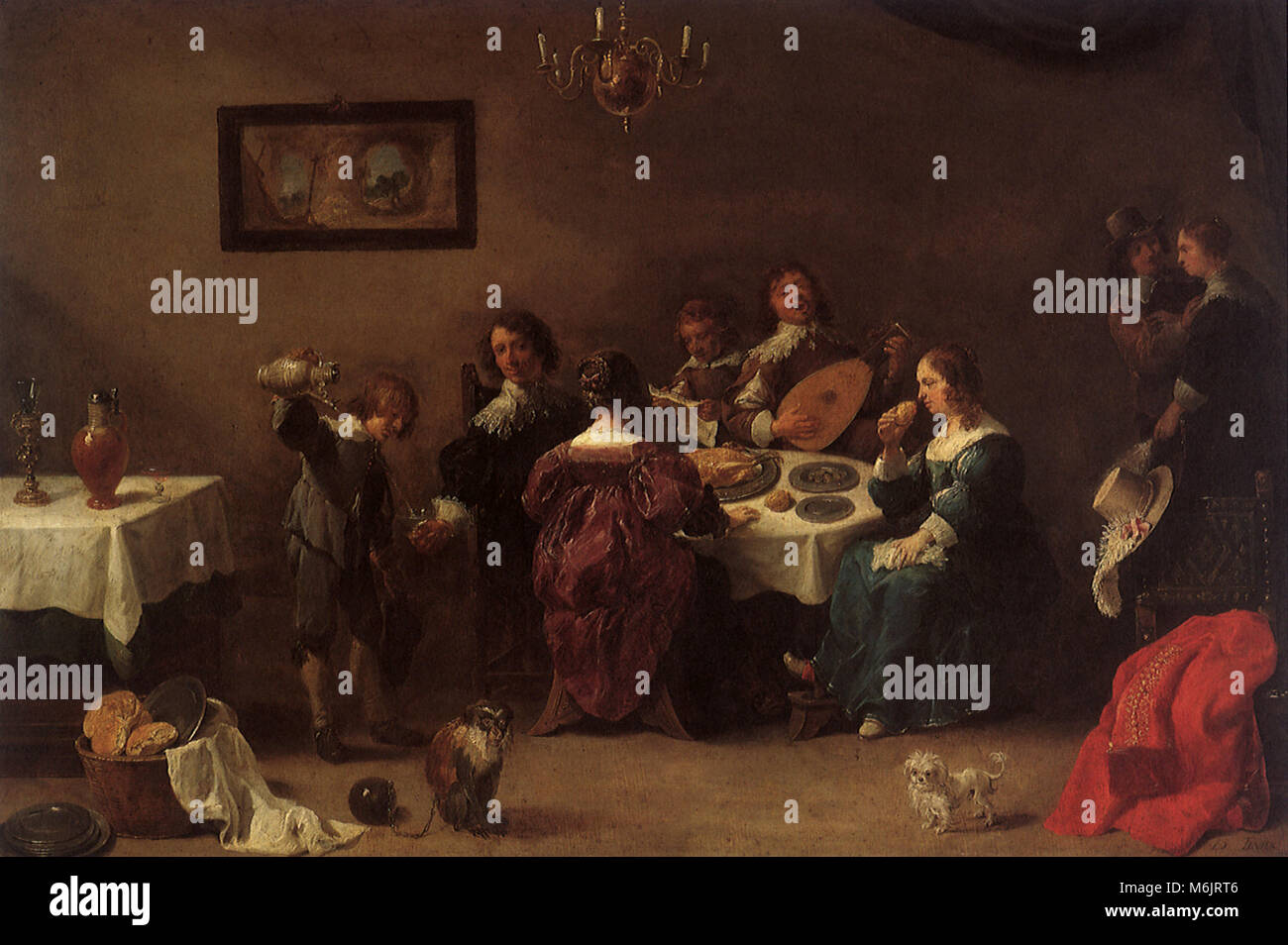 Les cinq sens, Teniers, David, le Jeune, 1650. Banque D'Images