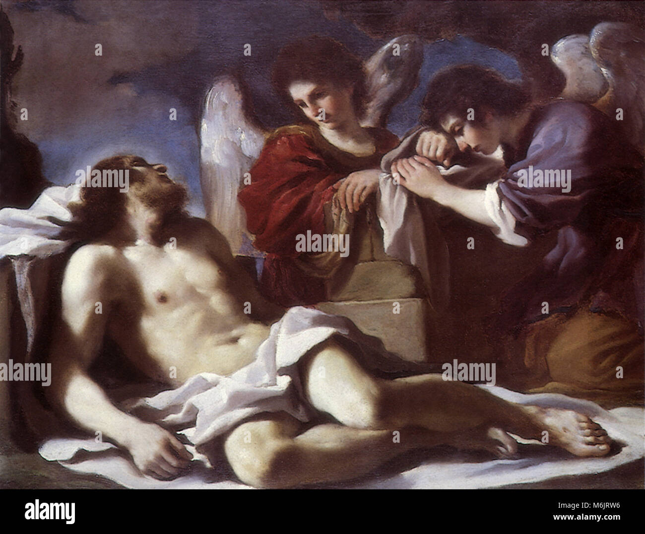 Allégorie sur le Christ mort, Giovanni Francesco Guercino, B, 1618. Banque D'Images