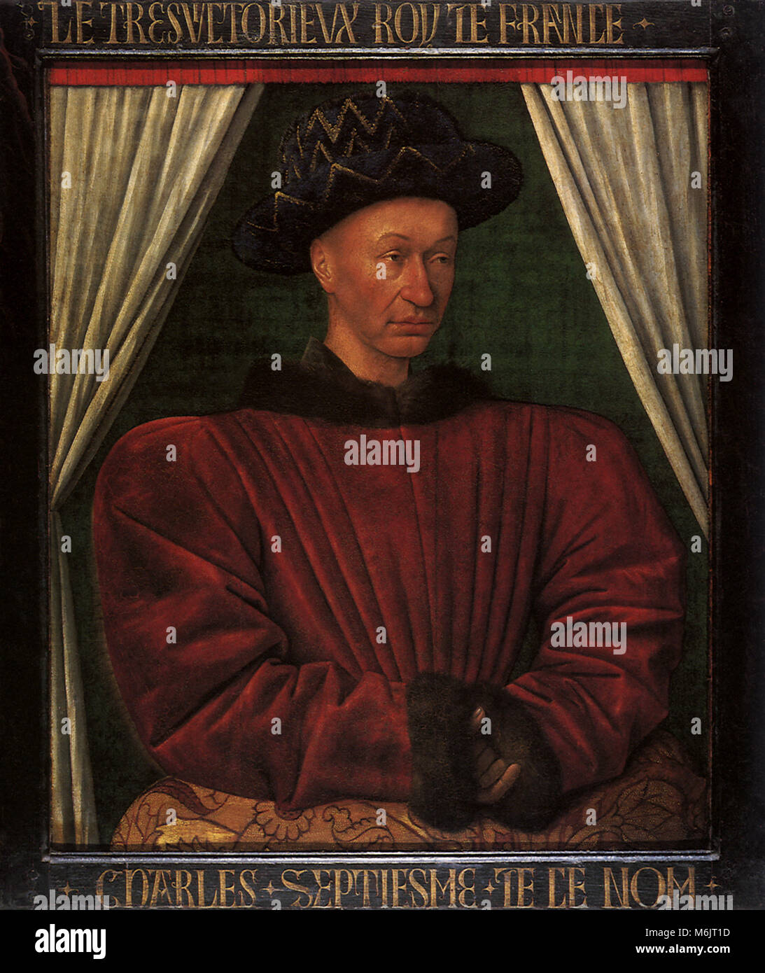 Charles VII, roi de France 1450, Fouquet, Jean, 1450. Banque D'Images