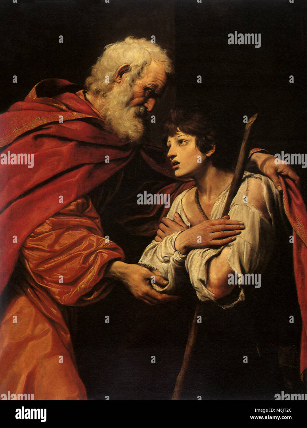 Le retour du fils prodigue, Lionello Spada,, 1610. Banque D'Images