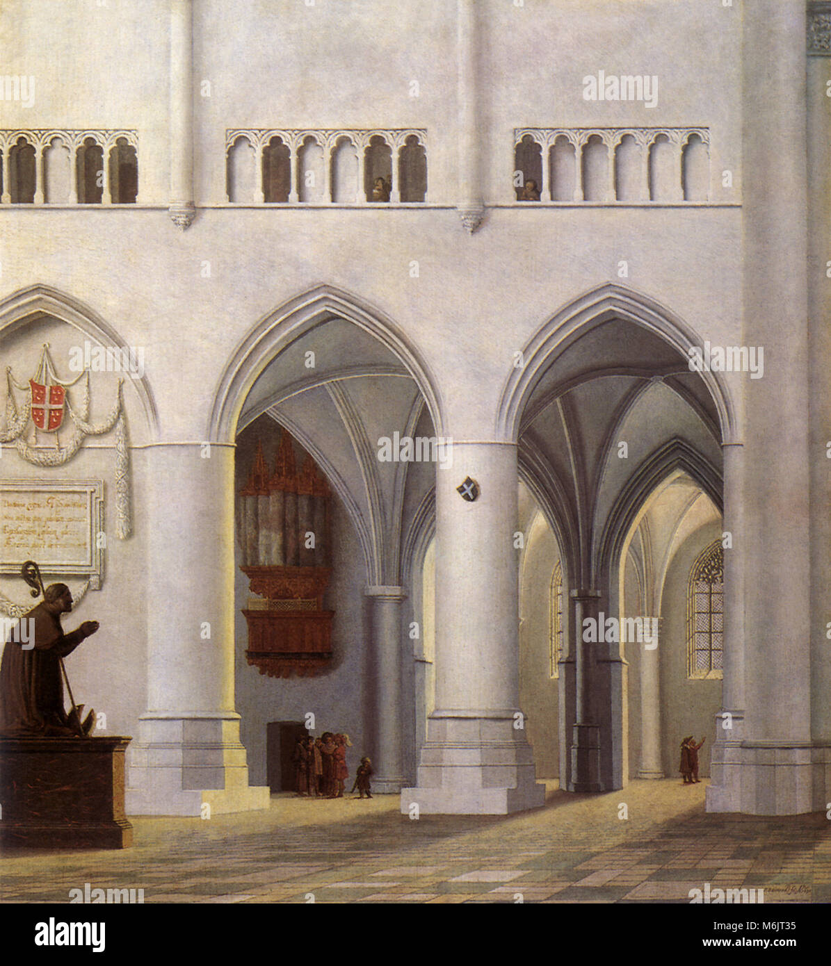Intérieur de l'église de Saint Bavon à Haarlem, Terbrugghen, Hendrick, 1640. Banque D'Images