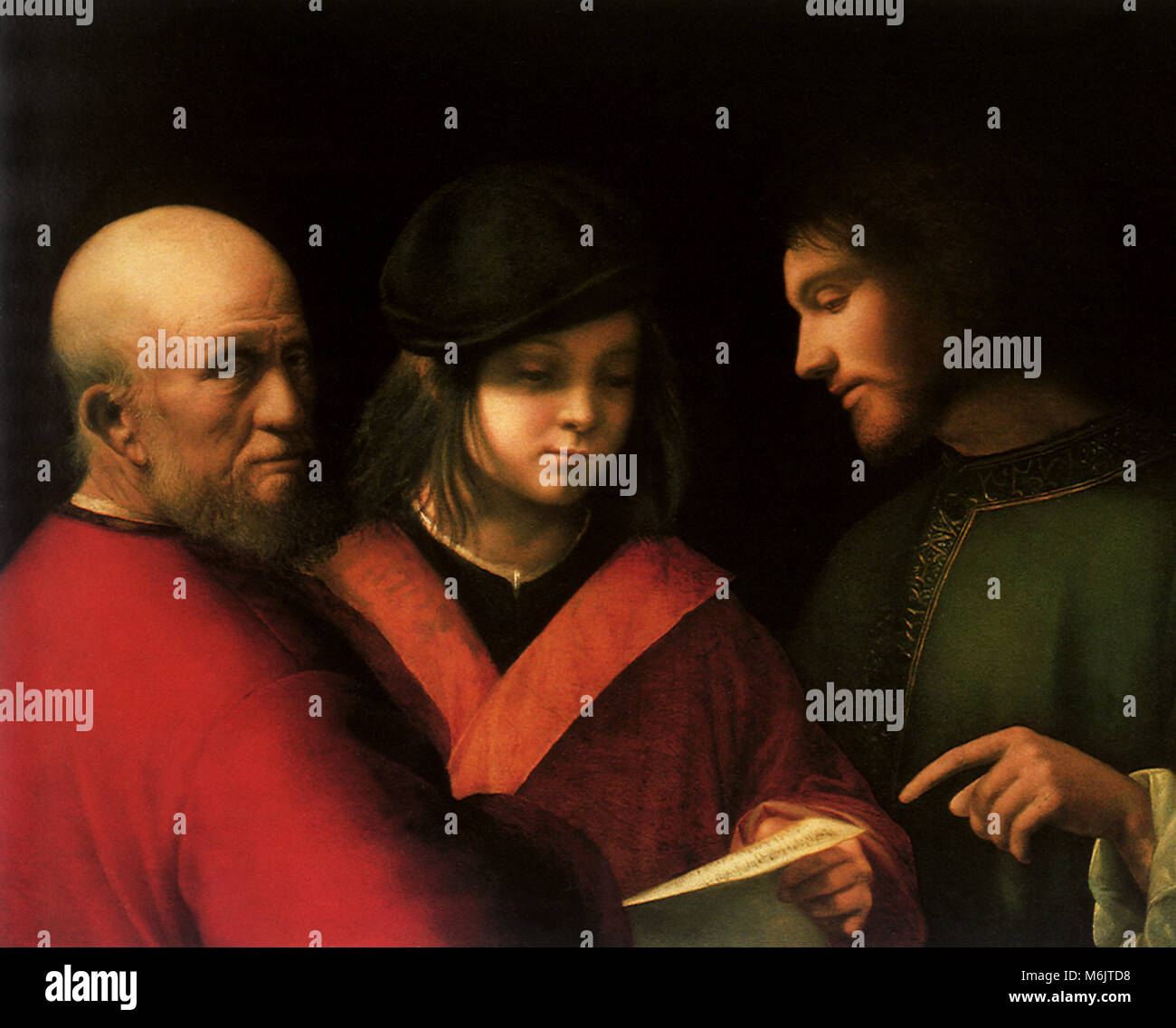 La leçon de chant, Giorgione, 1530. Banque D'Images