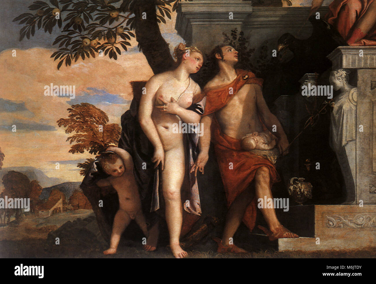 Portrait d'un gentilhomme dans une fourrure, Veronese, Paolo Caliari, 1565. Banque D'Images