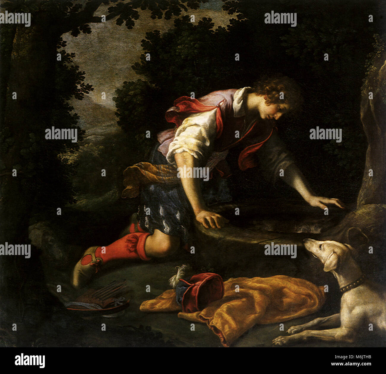 Narcisse au printemps, Francesco Curradi,, 1622. Banque D'Images Narcisse au printemps, Francesco Curradi,, 1622. Banque D'Images