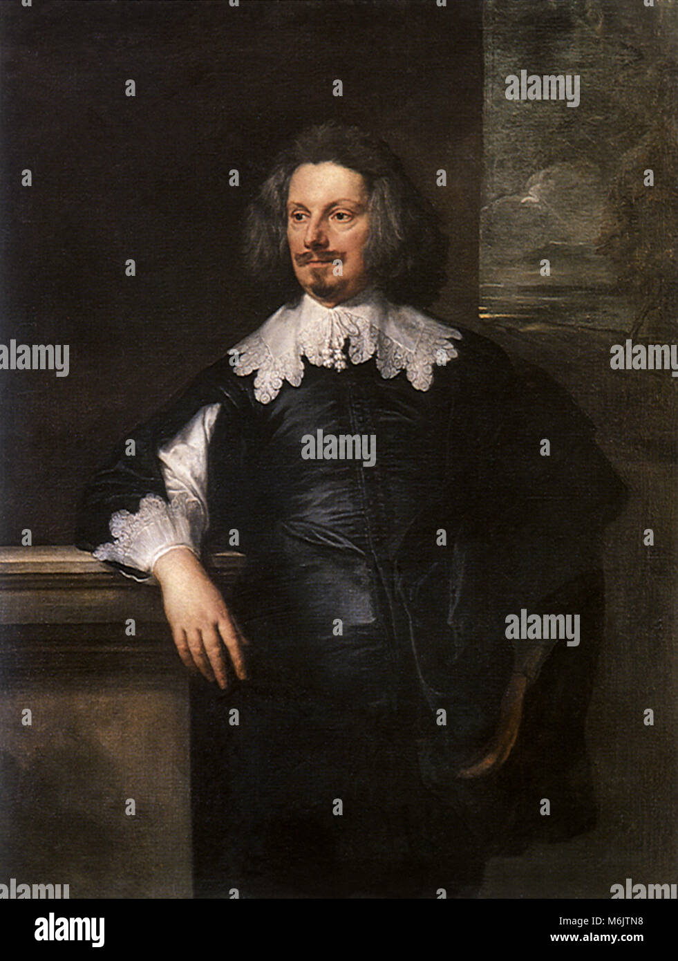 Portrait d'un gentleman anglais, Anthony Van Dyck, 1635. Banque D'Images