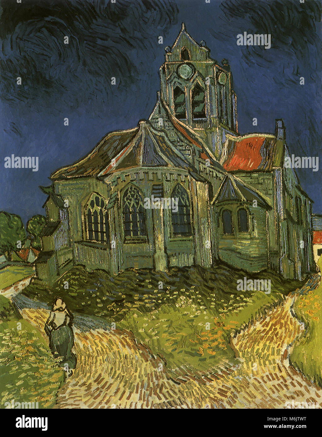 L'Église à Auvers, Van Gogh, Vincent Willem, 1890. Banque D'Images