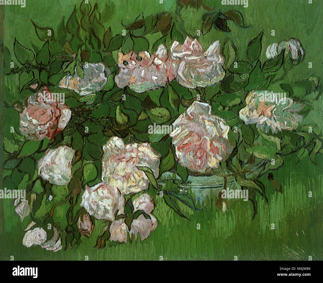 Still Life : Pink Roses, Van Gogh, Vincent Willem, 1890. Banque D'Images