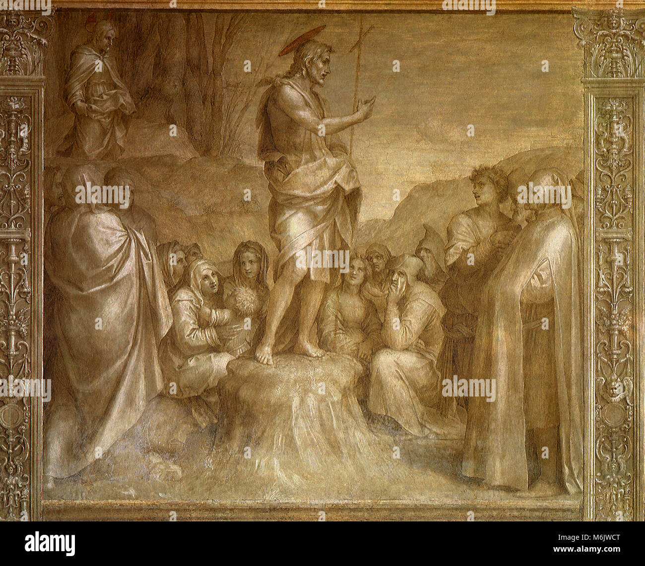 La prédication du Baptiste, Andrea del Sarto, 1515. Banque D'Images