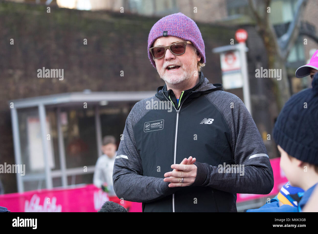 Londres, Royaume-Uni. 4 mars 2018. Chris Evans au début de la grande vitalité 2018 Demi-marathon. Credit : Vickie Flores/Alamy Live News Banque D'Images