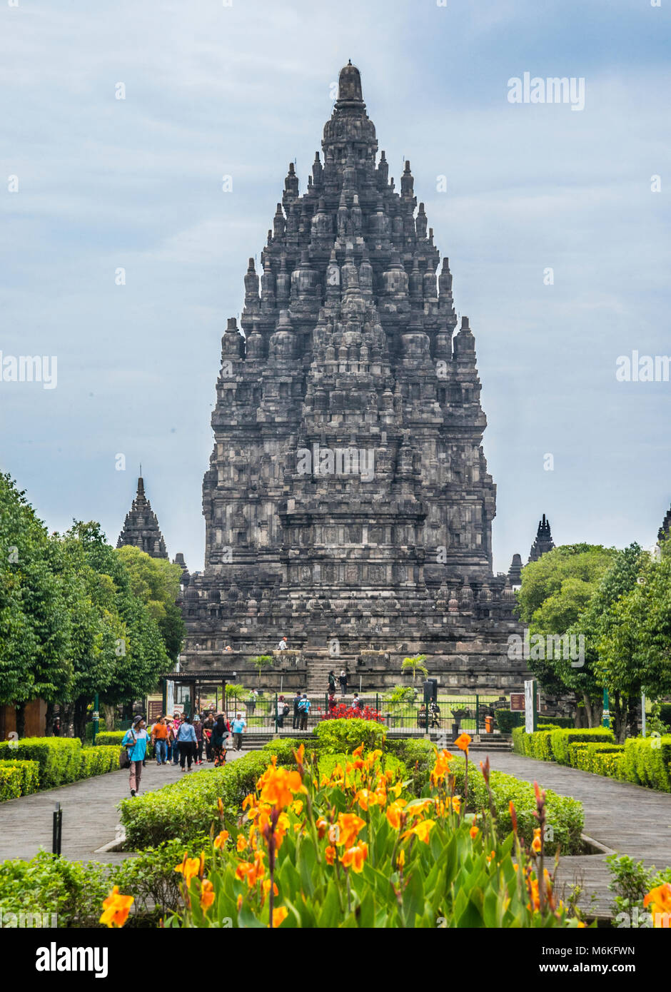 L'Indonésie, Java central, mi-9e siècle Temple Hindou de Prambanan Banque D'Images
