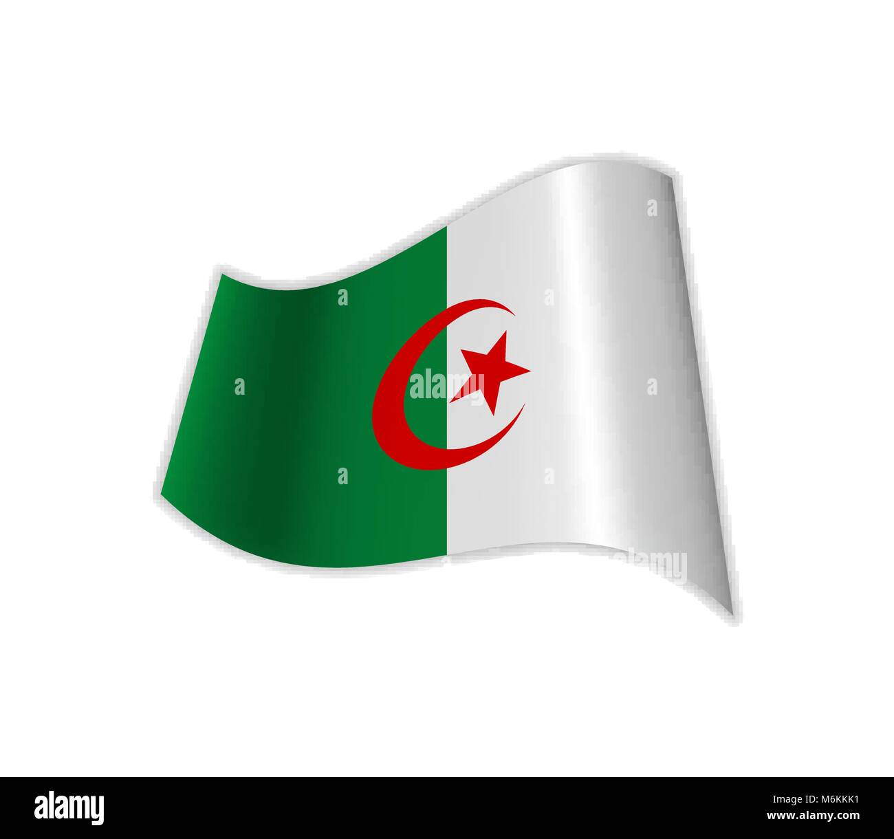 Drapeau algérien. Illustration de Vecteur