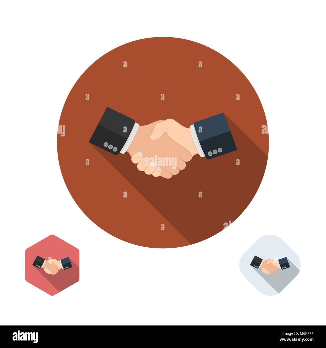 L'icône Poignée de partenaire. Accord d'entreprise concept. La coopération réussi et profitable. Symbole de la bonne affaire. Élément de design d'affaires Illustration de Vecteur