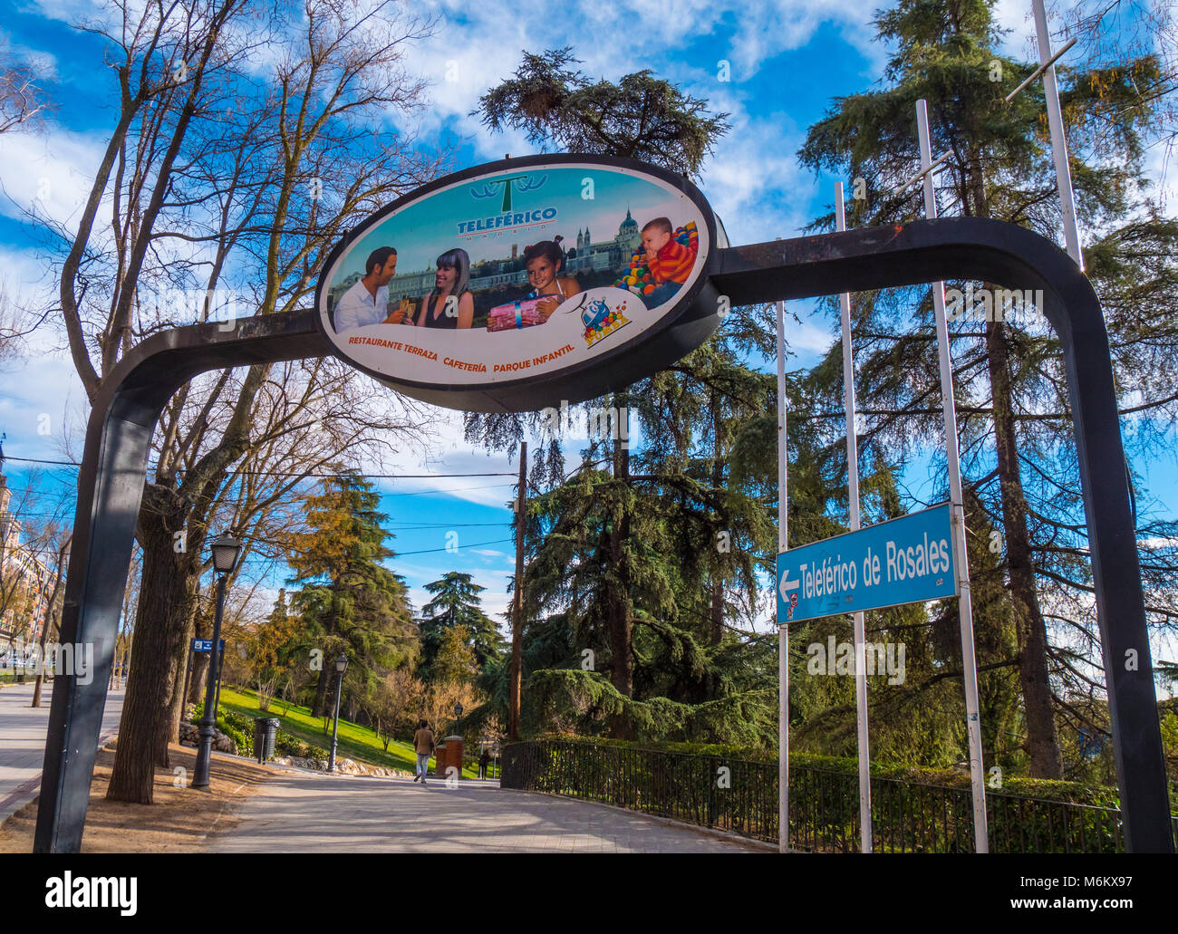 Teleferico téléphérique à Madrid à West Park - MADRID / ESPAGNE - 20 FÉVRIER 2018 Banque D'Images