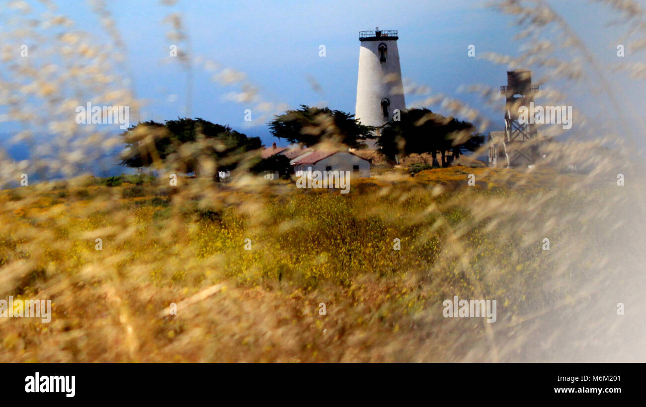 Phare de Piedras Blancas à San Simeon, en Californie Banque D'Images