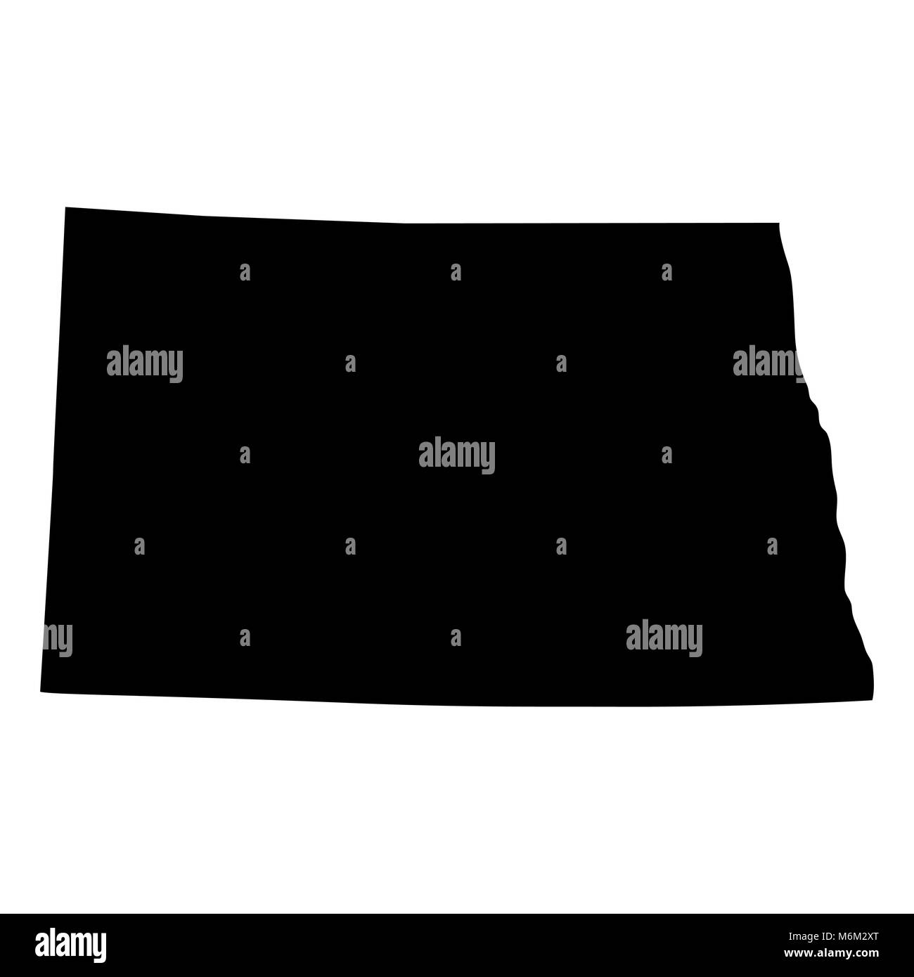 Plan de l'État américain du Dakota du Nord Illustration de Vecteur