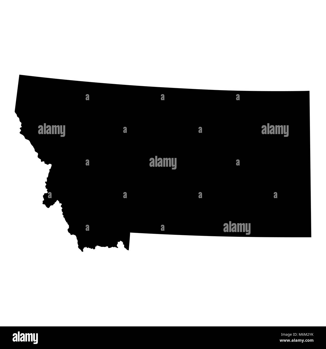 Plan de l'État américain du Montana Illustration de Vecteur