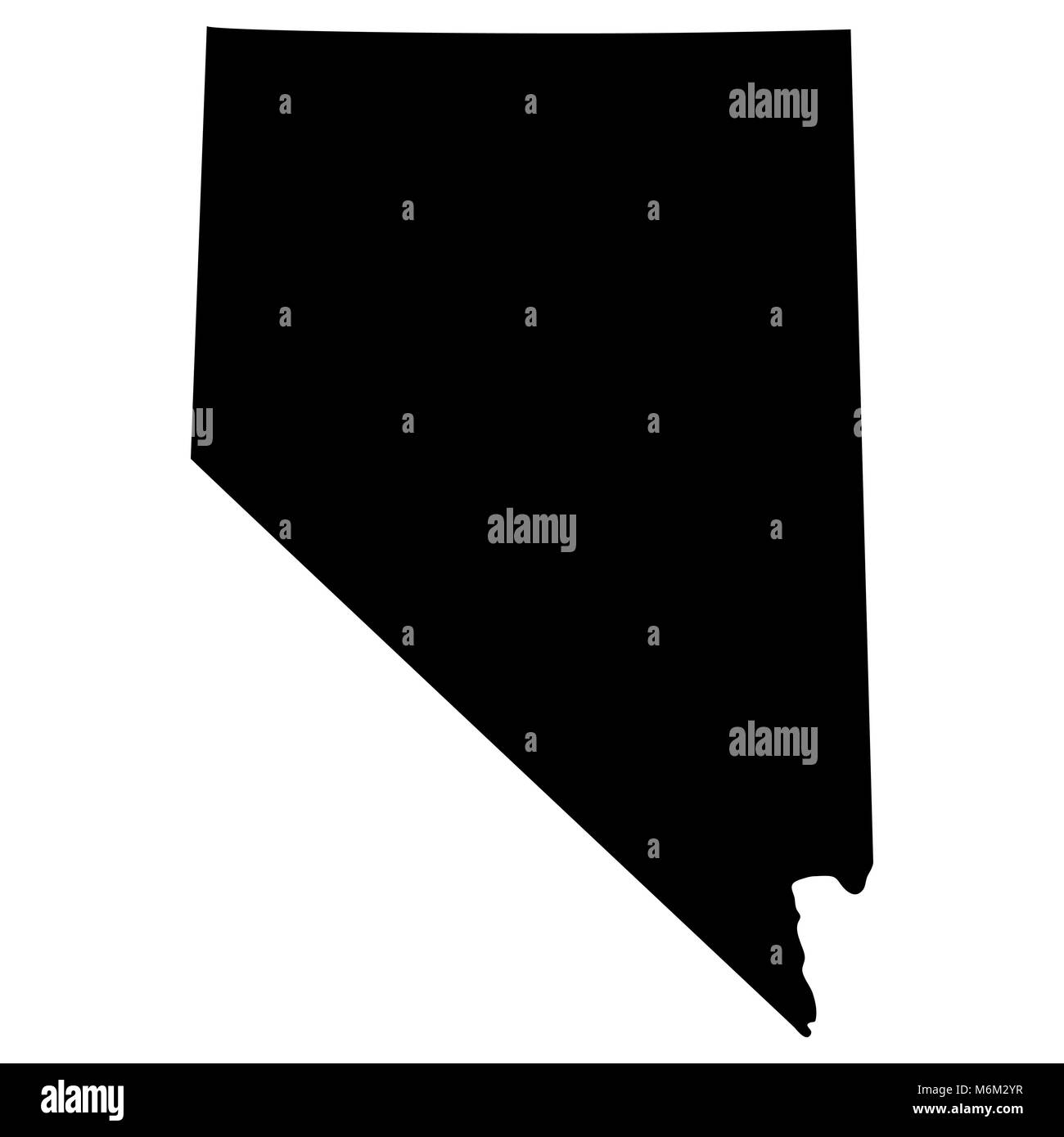 Plan de l'État américain du Nevada Illustration de Vecteur