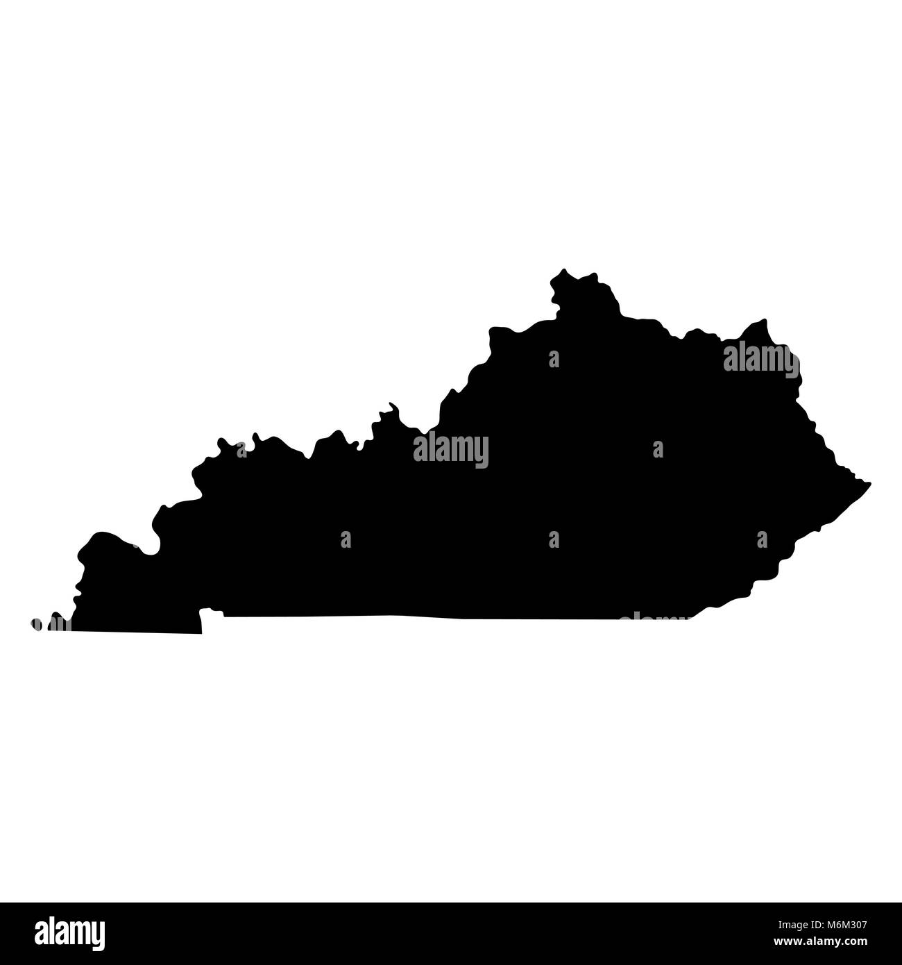 Plan de l'État américain du Kentucky Illustration de Vecteur